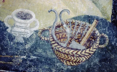 Nature morte, (détail) de la Lamentation, c.1164